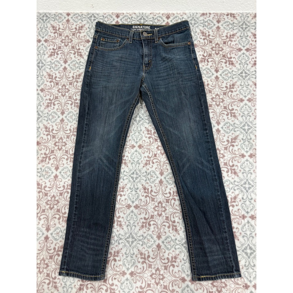 Signature by Levi Strauss & Co S47 Regular Taper Jeans Dark Wash W29 L30 Blue